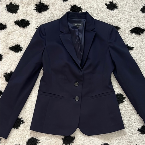 Ann Taylor size 2 darknBlue Blazer Tailored Fitted Suit Jacket - Picture 1 of 8